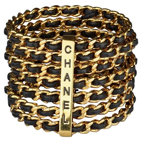 chanel vintage gold wide chain bracelet|Chanel inspired bracelets.